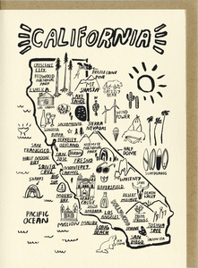 People I've Loved | California Map Card