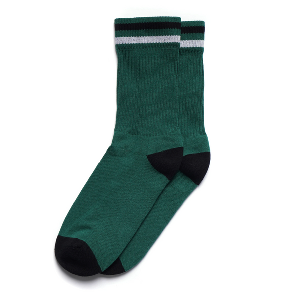 American Trench | Kennedy Luxe Athletic Sock | Green w/ Black